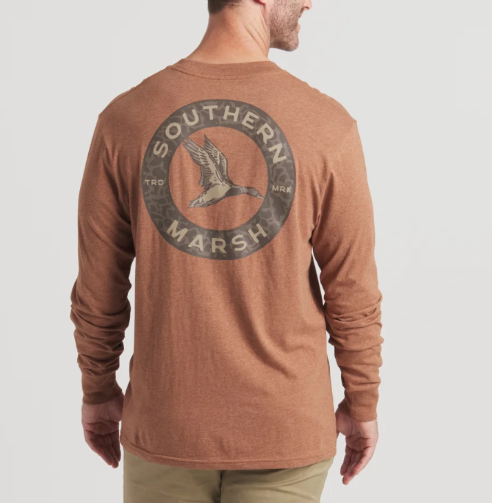 LS Inflight Camo Tee - Washed Walnut
