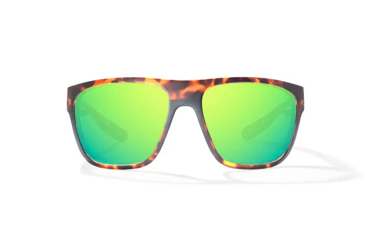 Las Rocas Brown Tortoise Matte with Green Mirror Glass Lenses