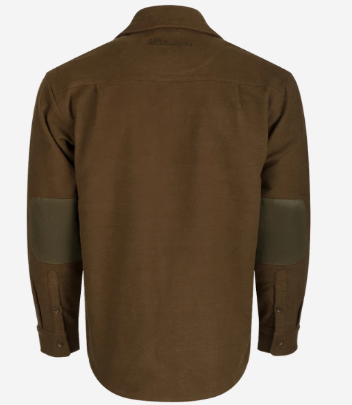 Windproof Moleskin Jac-Shirt - Green/Brown