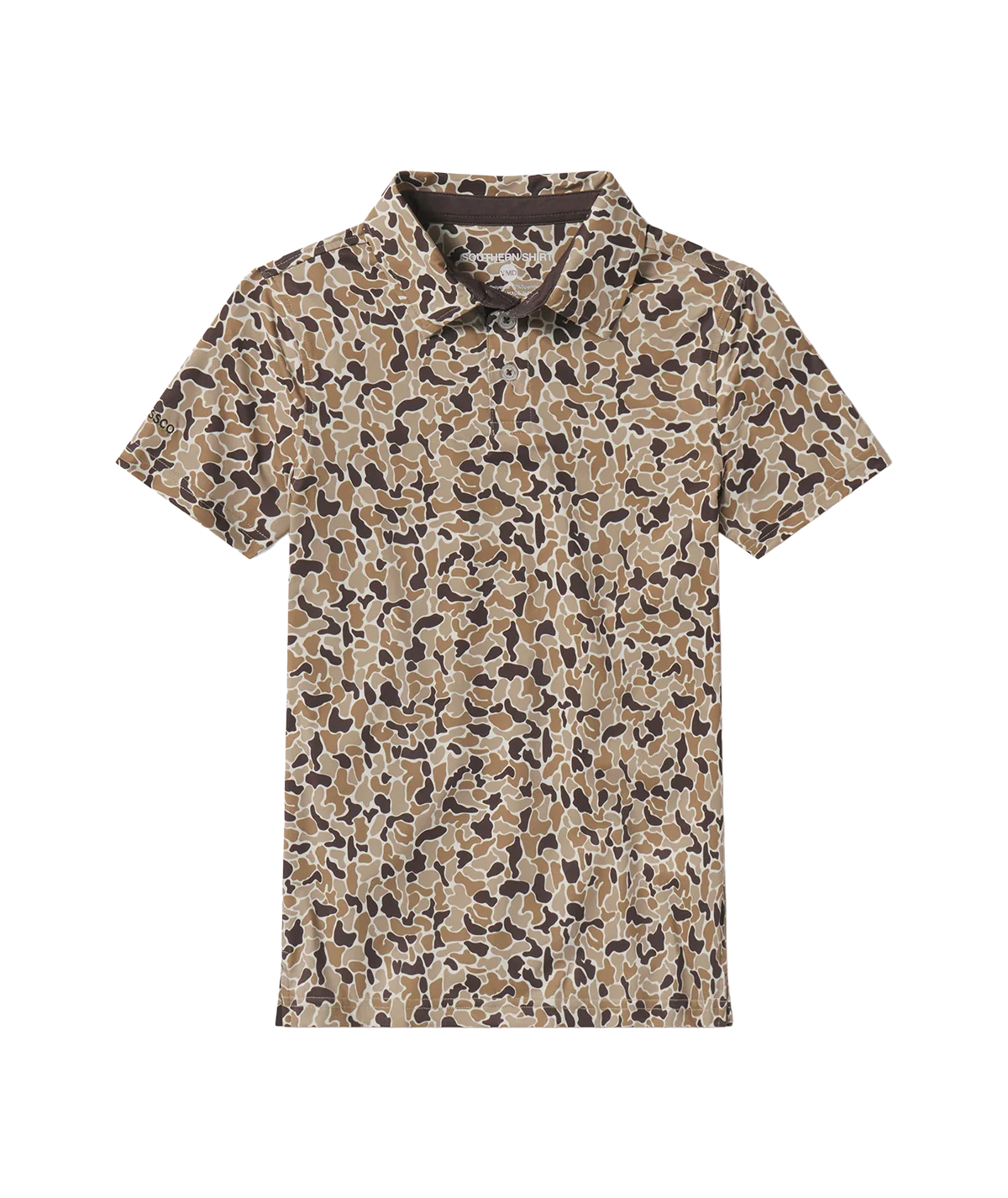 Youth Hunters Hideaway Printed Polo - Ember Brown