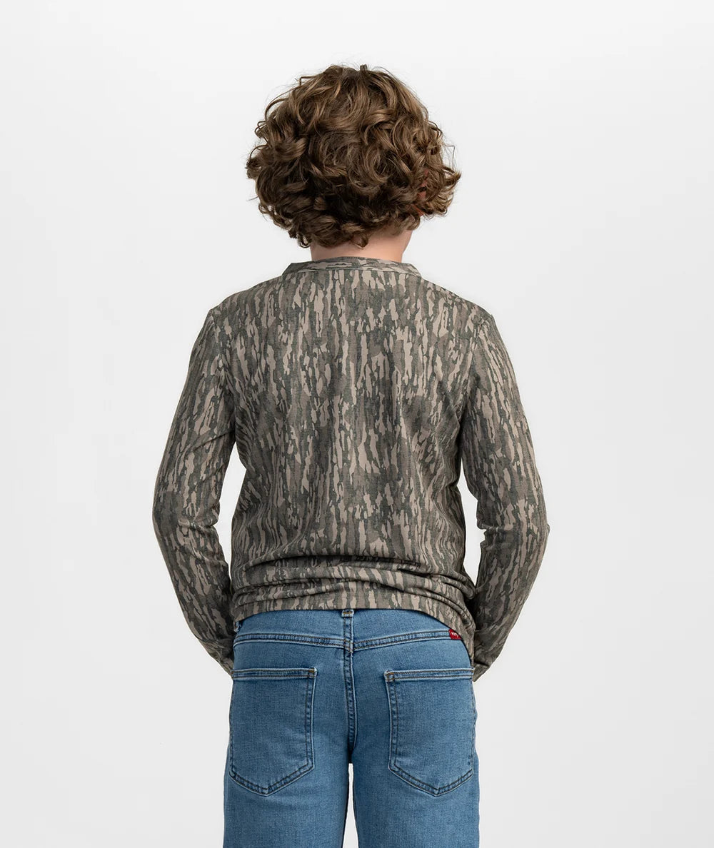 Youth Max Comfort Henley LS - Tree Bark