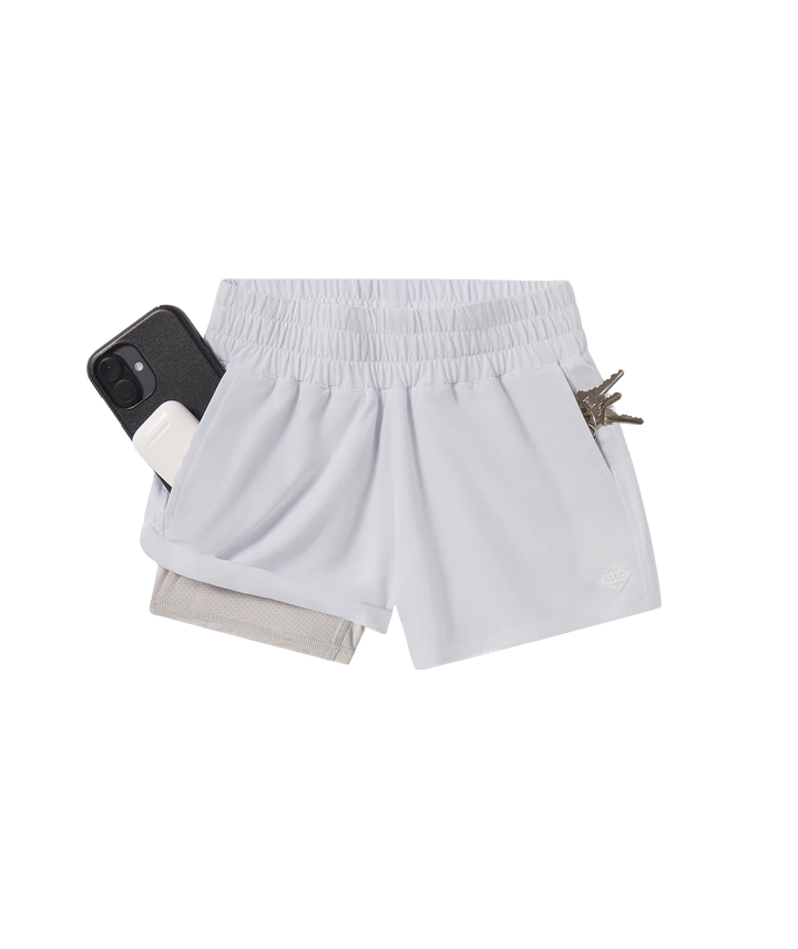 Youth Girls Hybrid Shorts - Bright White