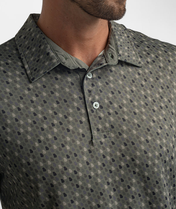 Southern Sportsman Printed Polo - Georgia Pine