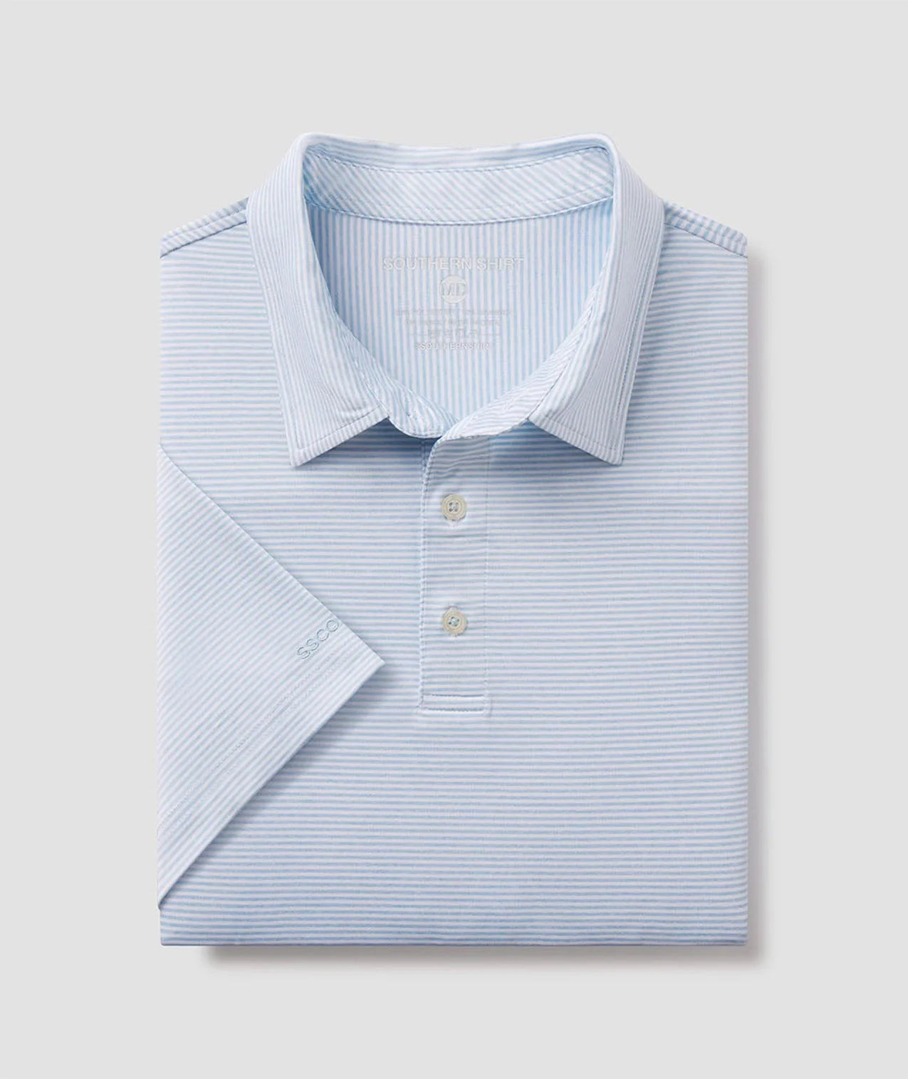 Heather Madison Stripe Polo - Crystal Lake