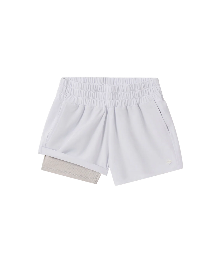 Youth Girls Hybrid Shorts - Bright White