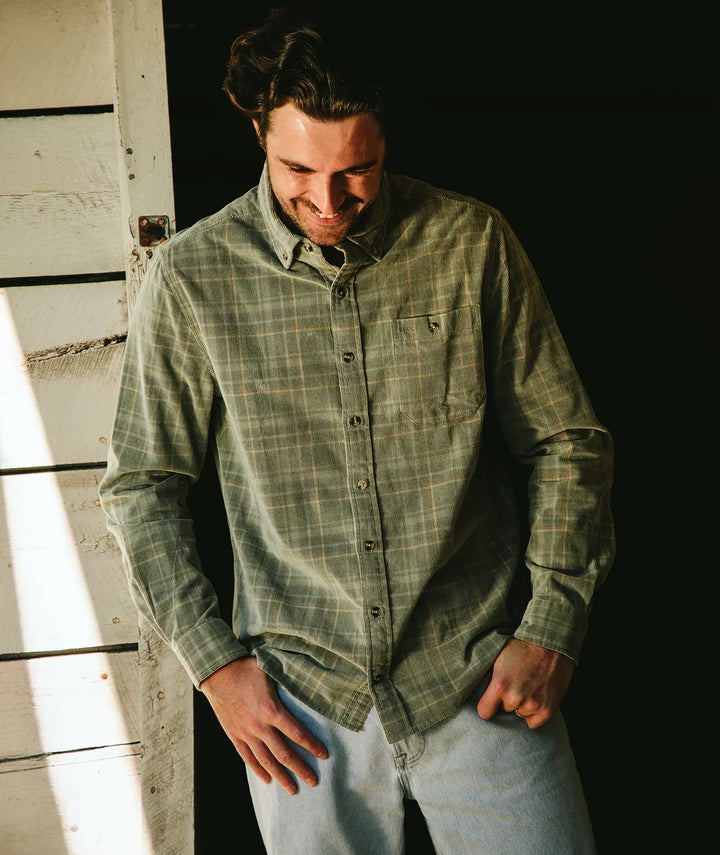 Braxton Lightweight Cord Flannel - Timberline