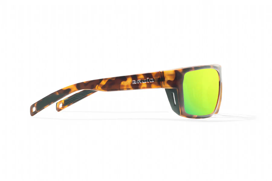 Palometa Matte Brown Tortoise with Green Mirror Glass Lenses