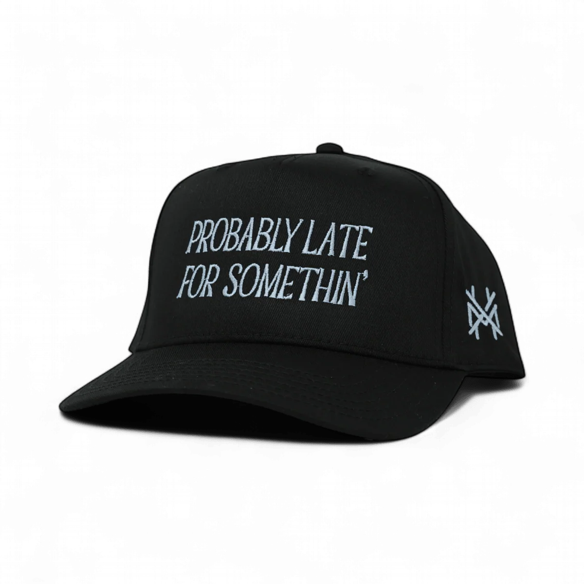 Probably Late Snapback Hat - Black