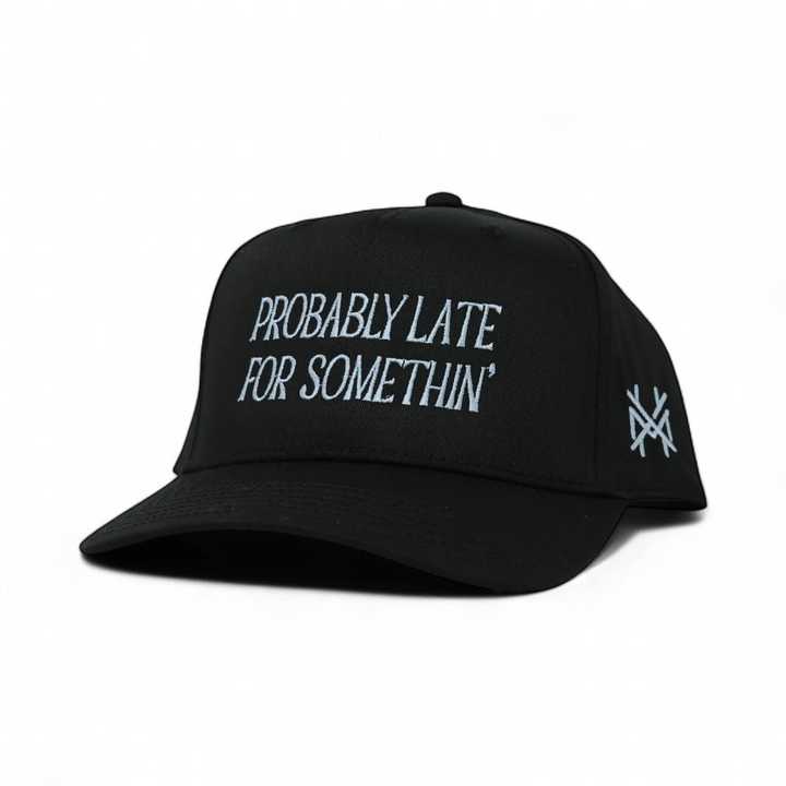 Probably Late Snapback Hat - Black