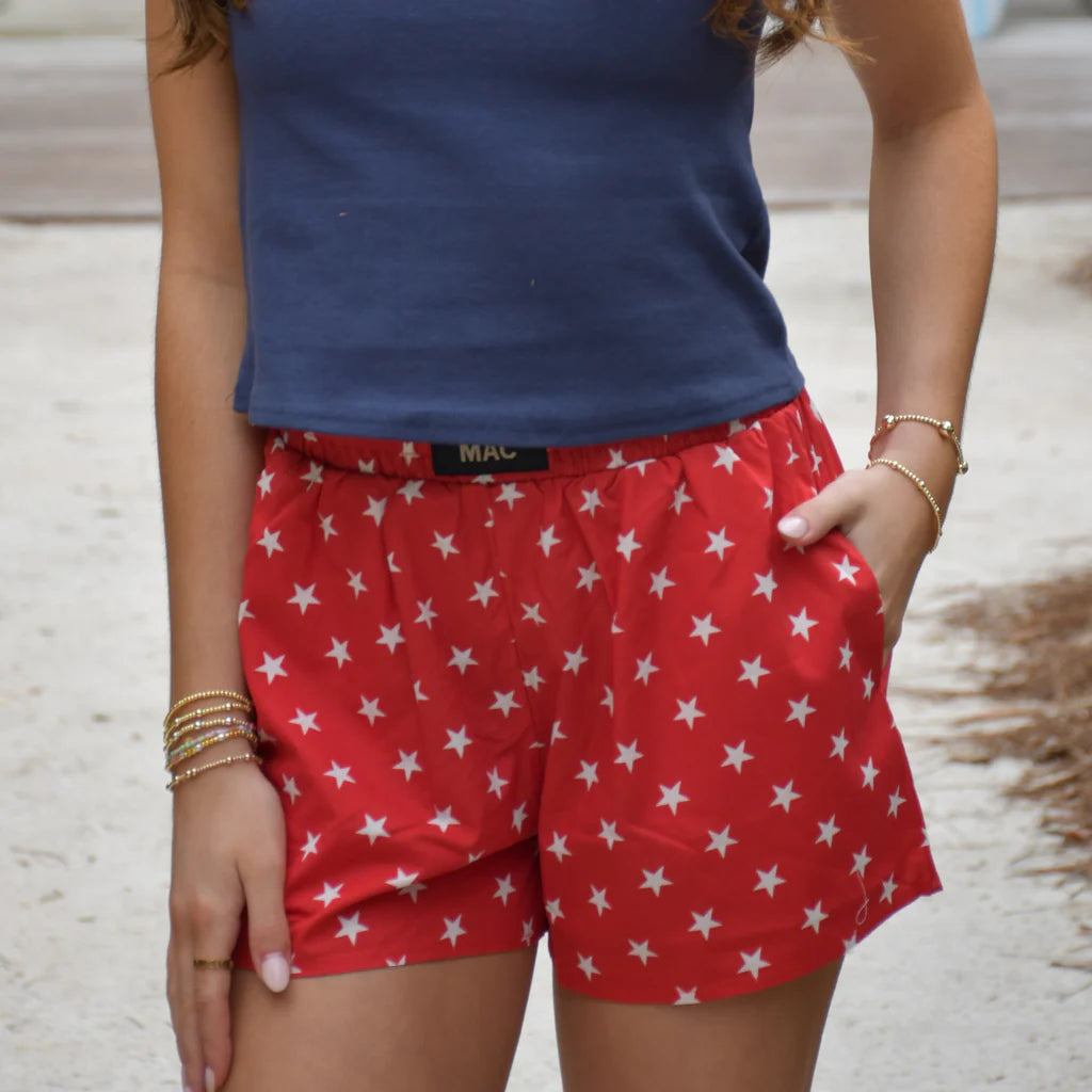 Boxer Short - Red American Star