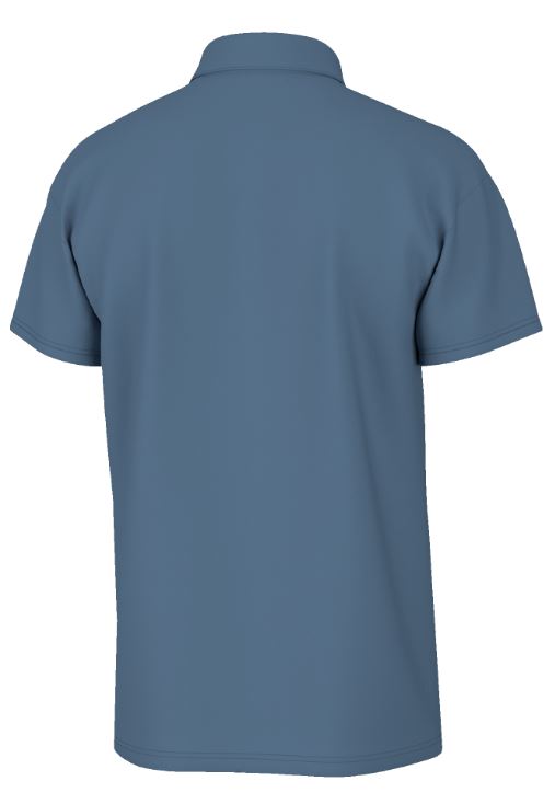 Charles 4-Button Pique Polo- Captain Blue