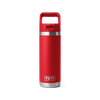Rambler® 18 oz Water Bottle With Straw Cap - Rescue Red
