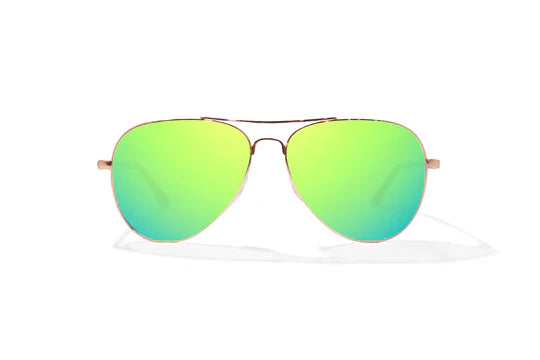 Soldado Rose Gold with Green Mirror Plastic Lenses