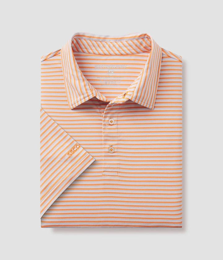 Bluffton Stripe Polo - Cantaloupe
