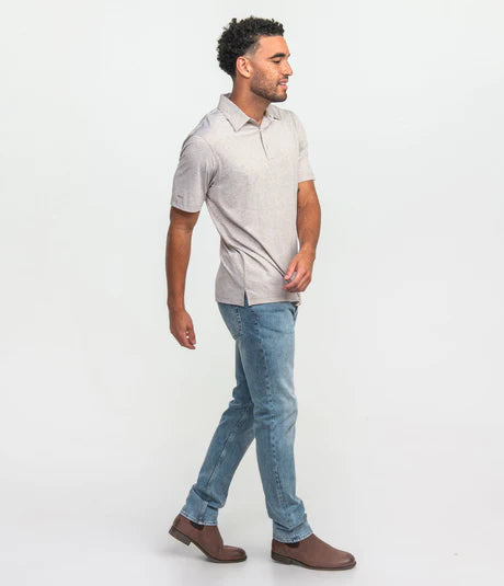 Heather Madison Stripe Polo - Bourbon