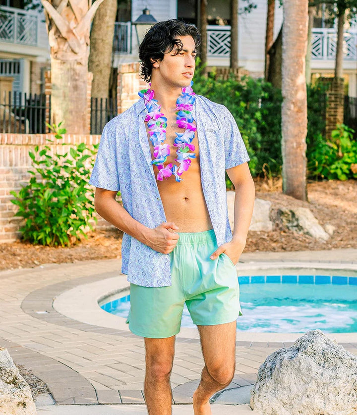Southern Shirt Sand To Surf Volley - Island Reef (5" inseam)- Island Reef