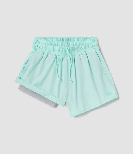 Womens Lined Hybrid Short - Crystal Cove