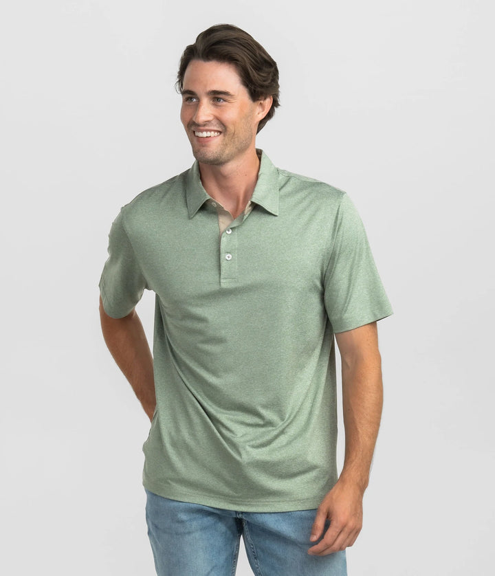 Grayton Heather Polo - Fairway Green