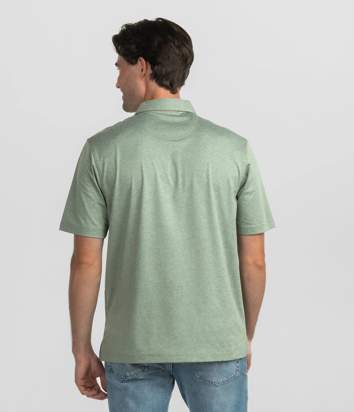 Grayton Heather Polo - Fairway Green