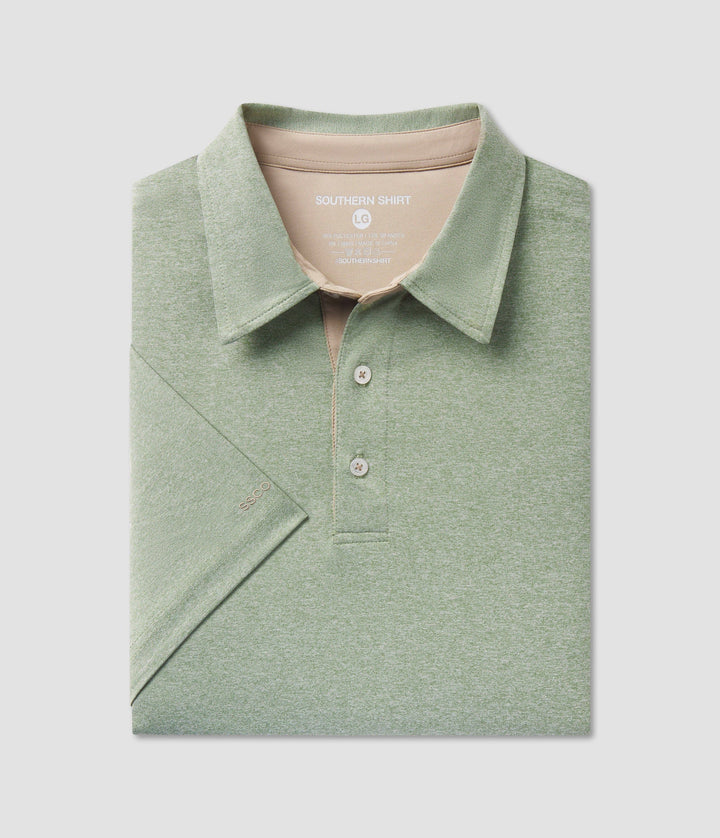 Grayton Heather Polo - Fairway Green