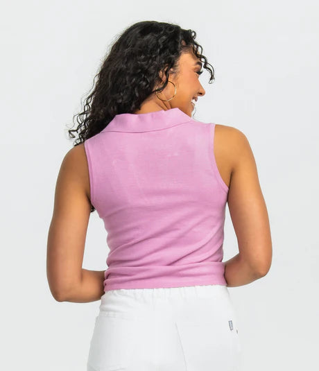 Rugby Polo Tank- Mauve Mist