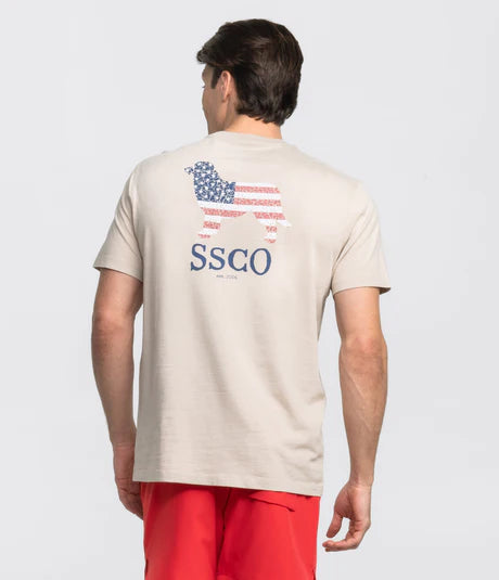 Good Boy USA Tee - Taupe