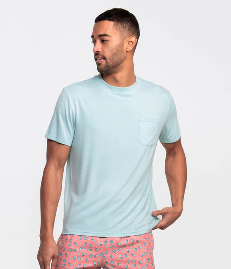Max Comfort Pocket Tee - Aqua Splash