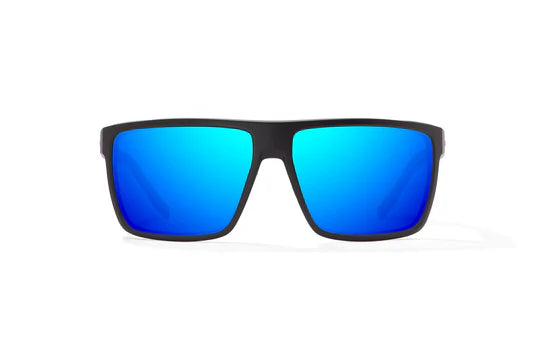 Toads Matte Black with Blue Mirror Glass Lenses
