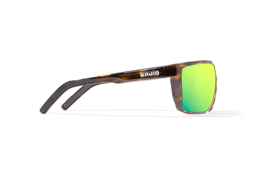 Toads Gloss Brown Tortoise with Green Mirror Glass Lenses