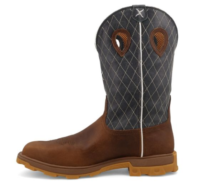 12" UltraLite X Work Boot - Brown & Dark Electric Blue