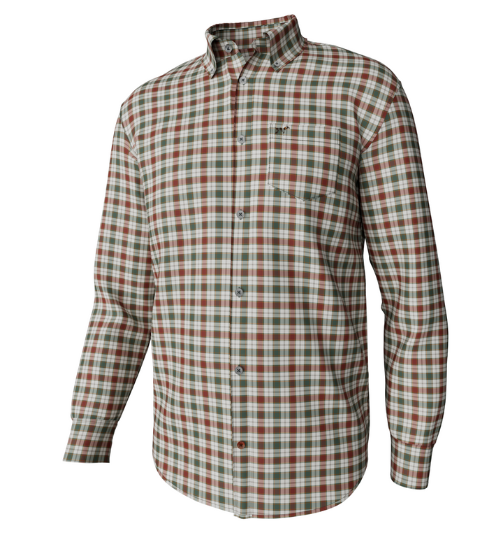 Hadley Vintage Long Sleeve Button Down - Wright Plaid - Festive