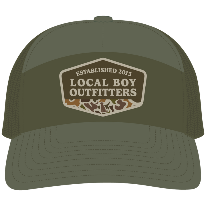 Vintage ESTD Badge 7 Panel Hat