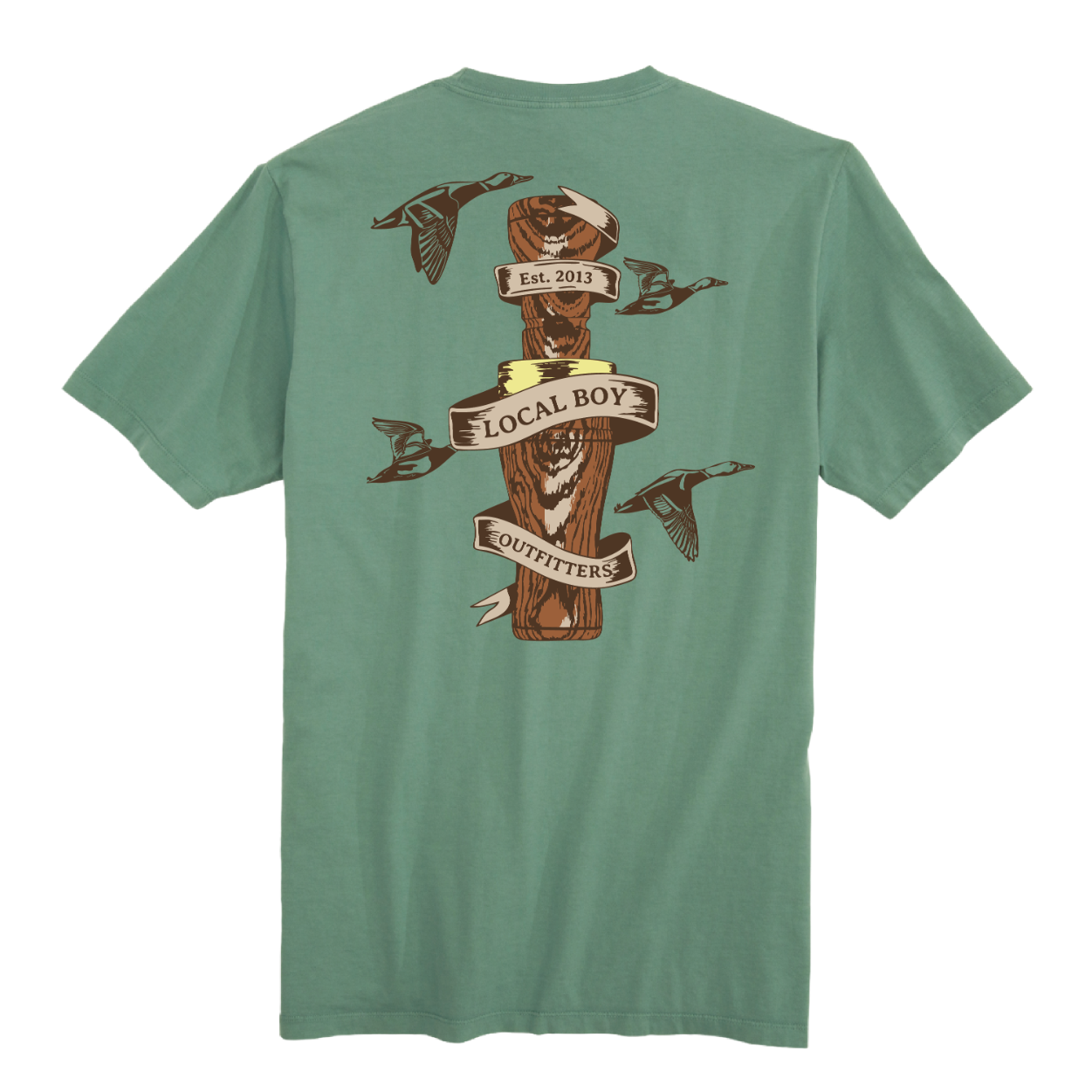Youth Wooden Call SS Tee- Light Green