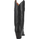 Nix Black Snake Skin Snip Toe Boots