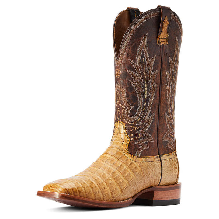 Gunslinger Western Boot - Honeycomb Caiman Belly/Brown