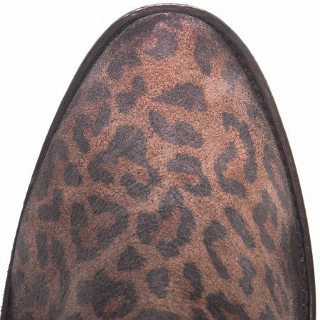 Corral Womens Suede Leopard Print Ankle Boots