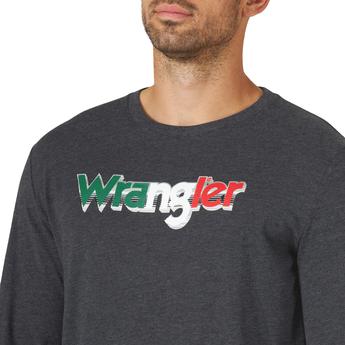 Wrangler Mexico L/S Tee - Charcoal