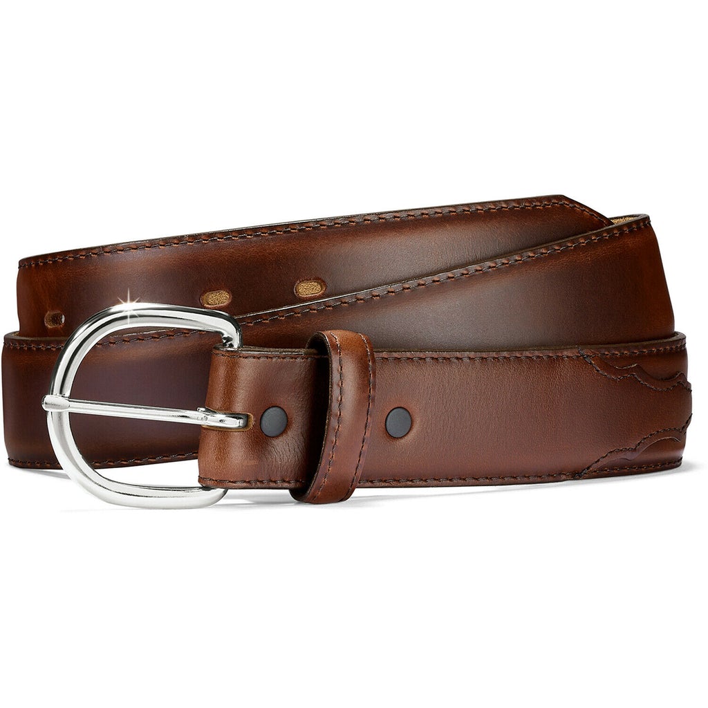Justin Men's Classic Western Brown Leather Belt