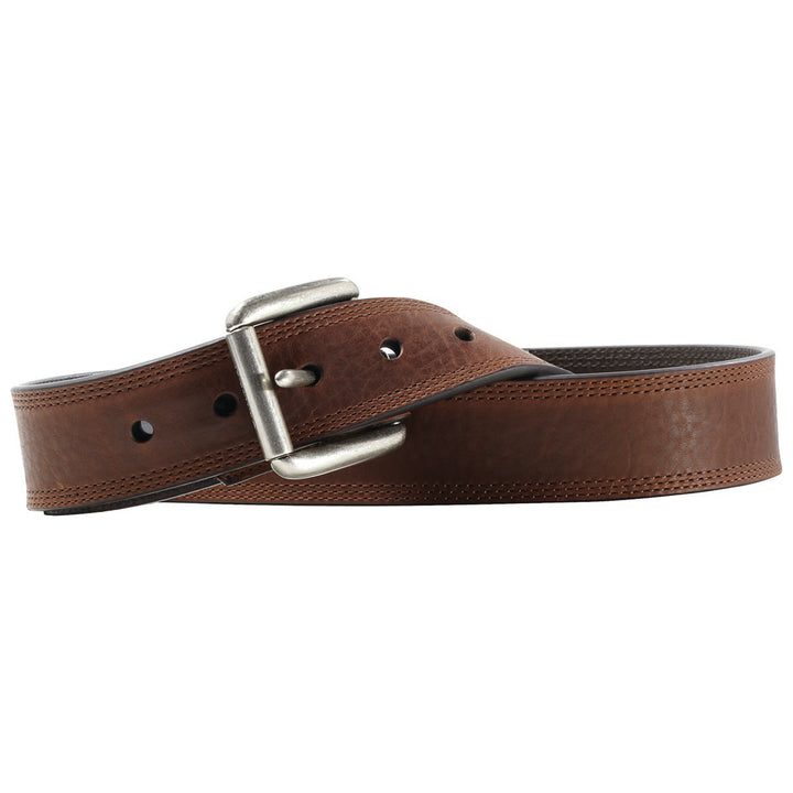 Ariat Men's Brown Triple Stitch Leather Belt