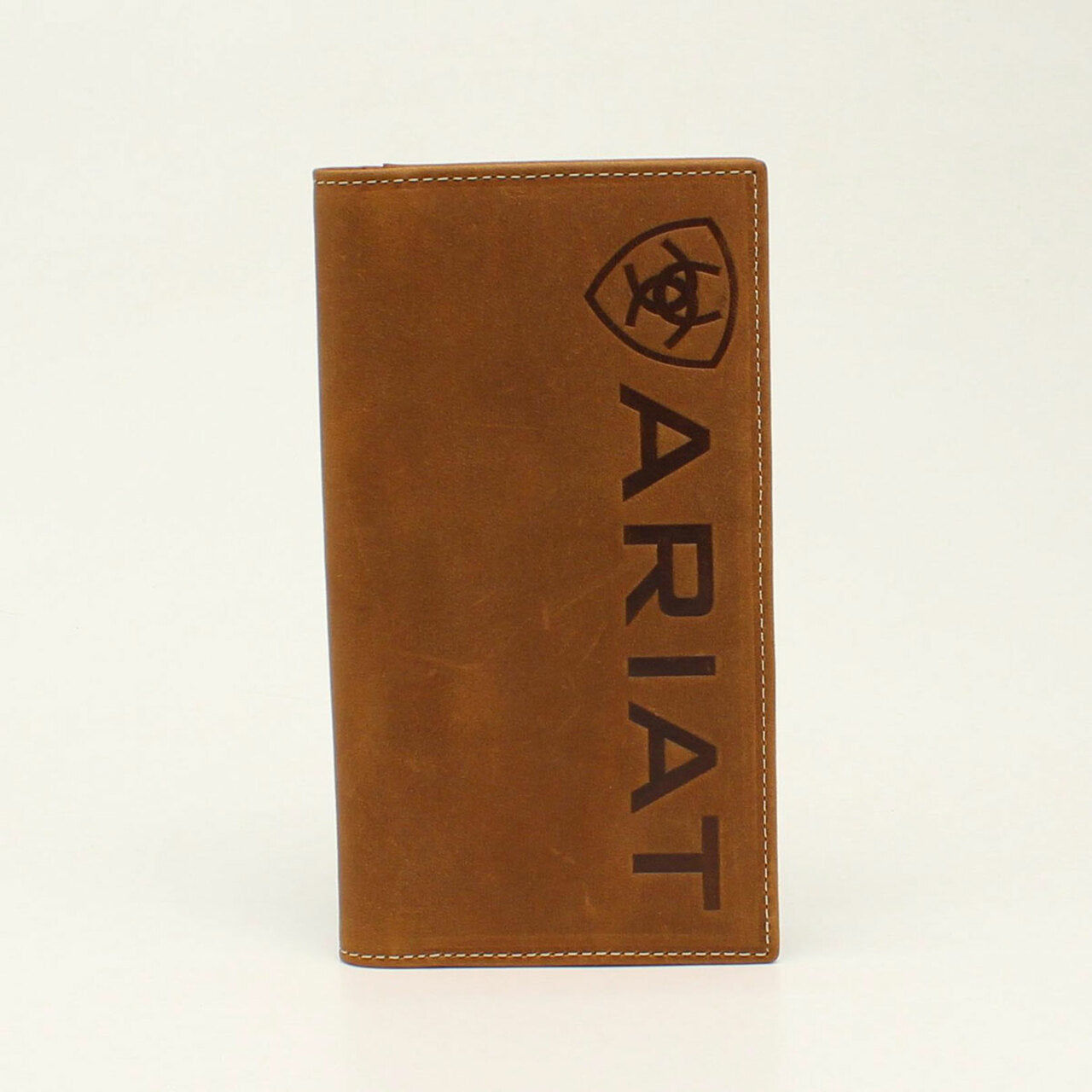 Ariat Rodeo Large Wallet Vertical Debossed Medium Brown