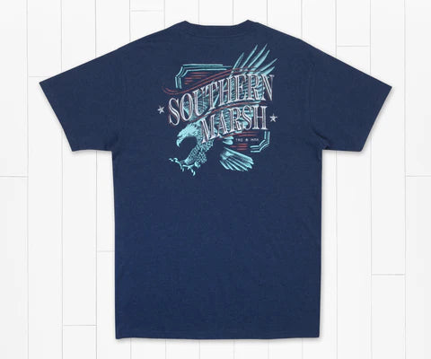 Liberty Eagle Tee - Washed Navy