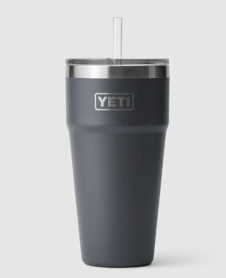 Rambler 26 oz Stackable Cup With Straw Lid Charcoal