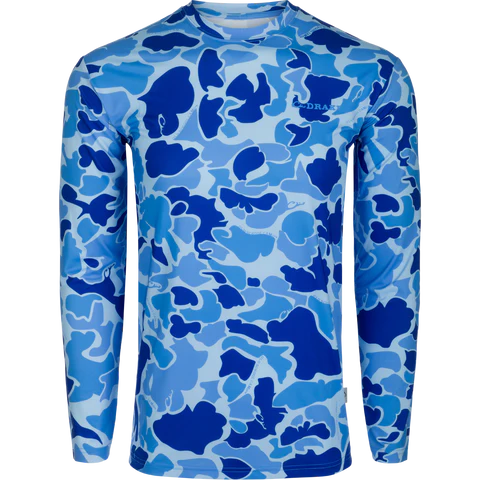 Youth Performance Crew - Old School Surfing Blue