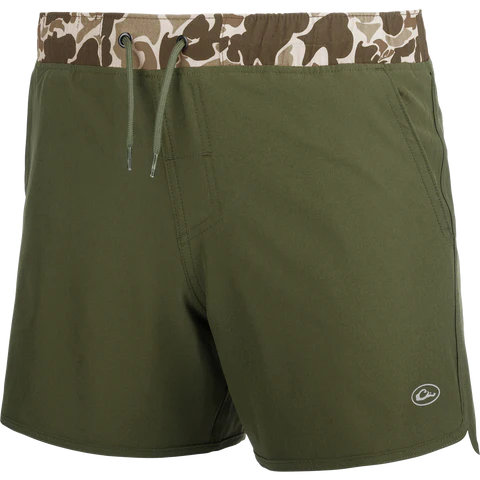 Youth Commando Lined Volley Short - Olive