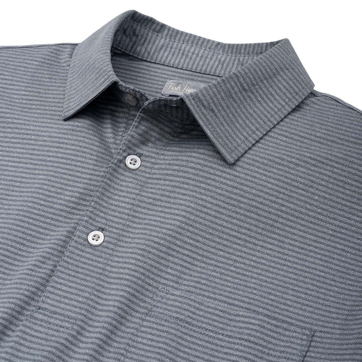 Reef Club Performance Polo - Heathered Navy
