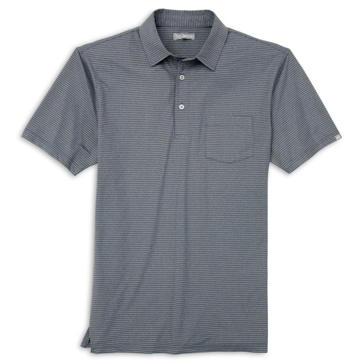 Reef Club Performance Polo - Heathered Navy