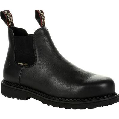 Georgia Giant Revamp Waterproof Chelsea Work Boot Black