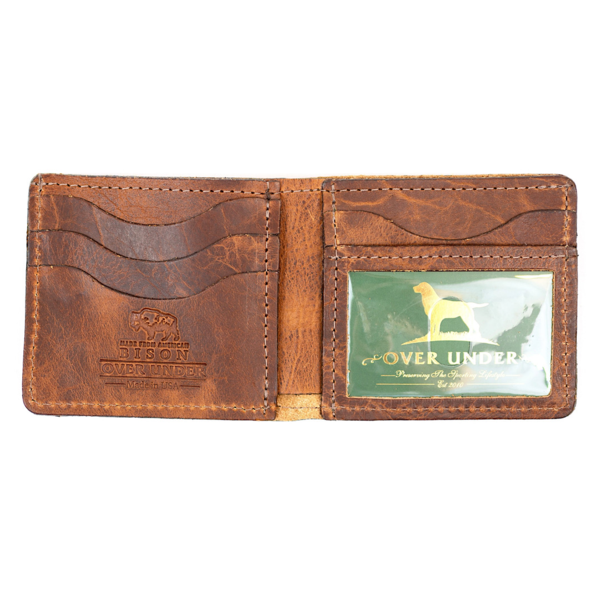 Bison Bifold Wallet- Wrinkled Tan