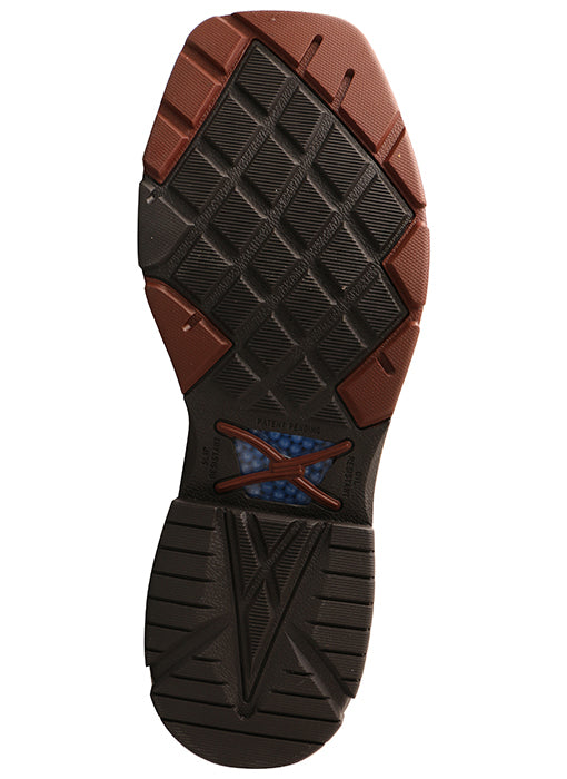 Men’s 12″ Alloy Toe Western Work Boot with CellStretch® – WP Mocha/Navy