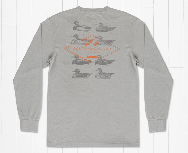 LS SEAWASH™ Tee - Decoy Stamp Light Gray